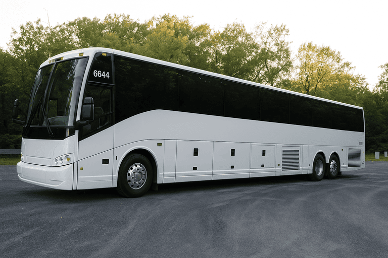 exterior of Port Orange Charter Bus coach bus